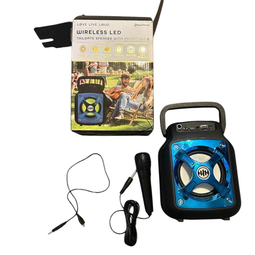 Wireless LED Speaker with Microphone